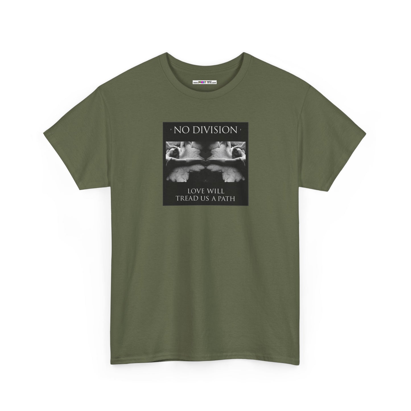 'NO DIVISION' LOVE WILL TREAD US A PATH Unisex Heavy Cotton Tee