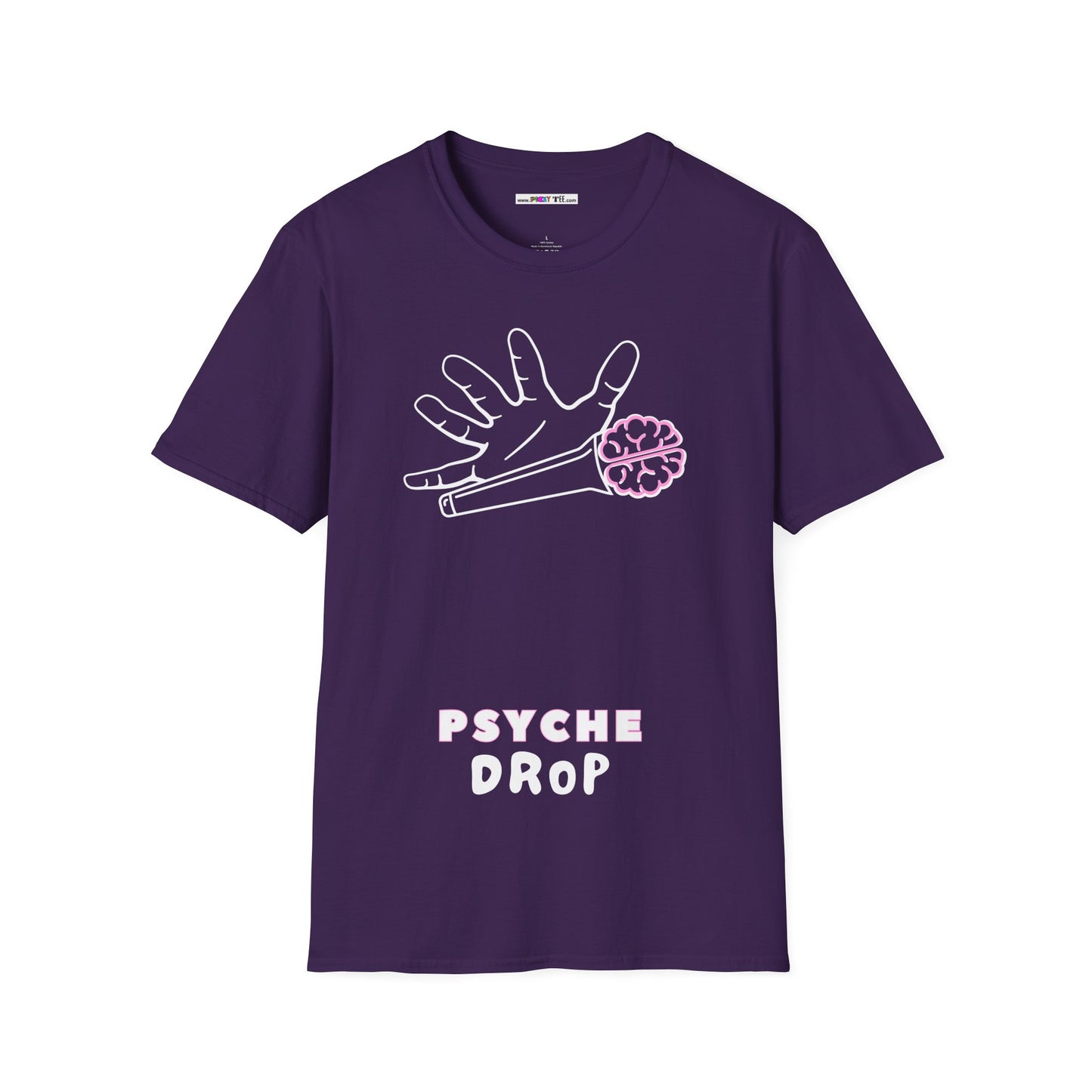 PSYCHE drop Unisex Softstyle 100% Cotton T-Shirt