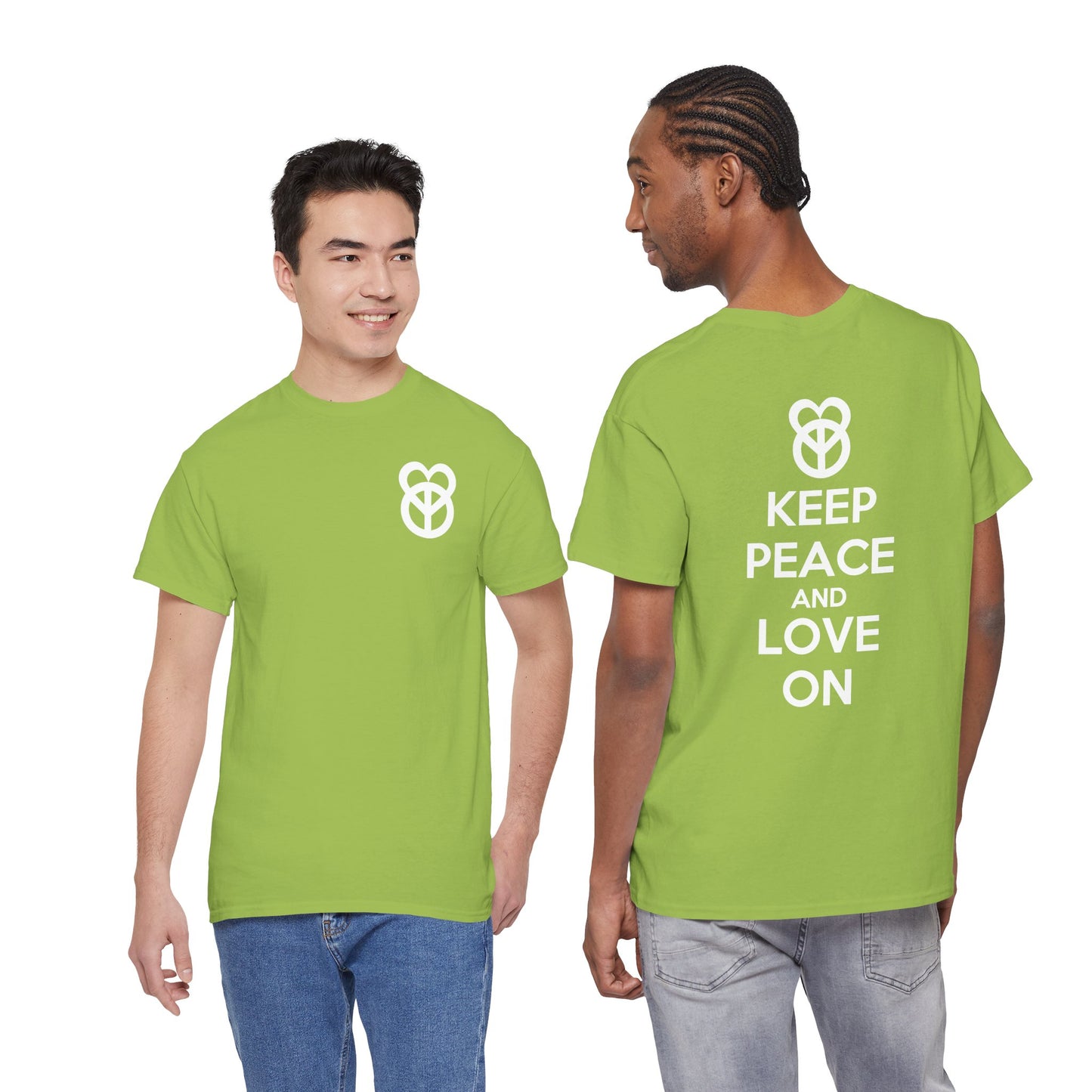 KEEP PEACE AND LOVE ON Unisex Heavy Cotton Tee