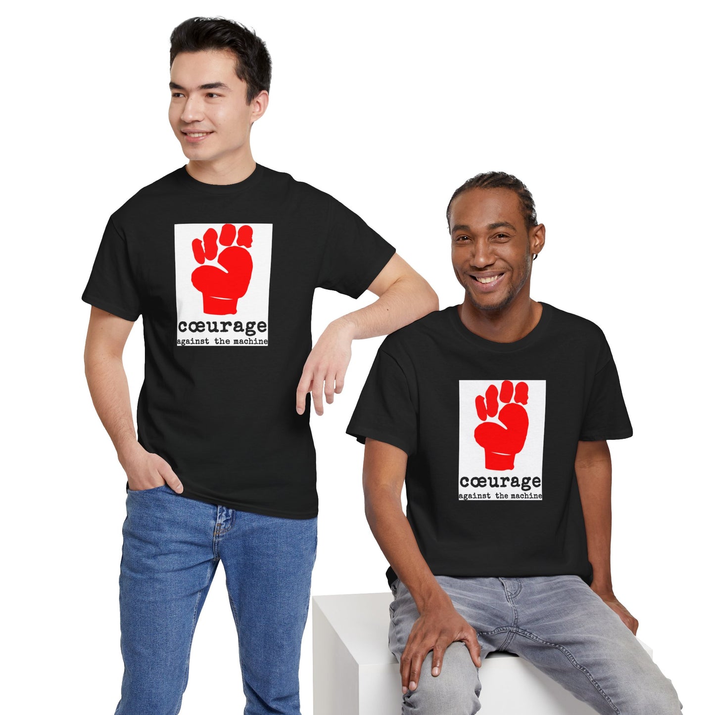 cœurage against the machine Unisex Heavy Cotton Tee