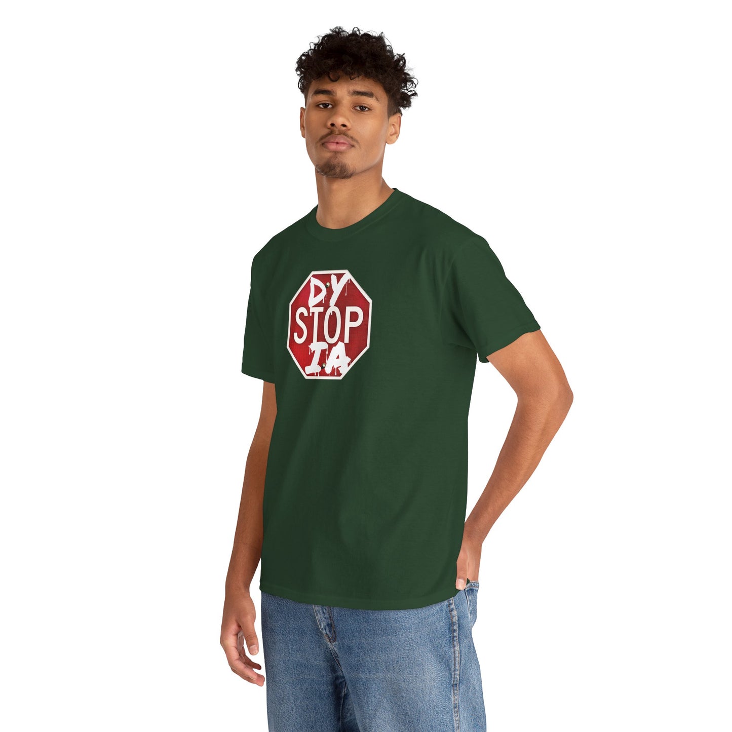 STOP DYSTOPIA Unisex Heavy Cotton Tee