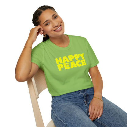 HAPPY PLACE/PEACE Unisex Softstyle 100% Cotton T-Shirt