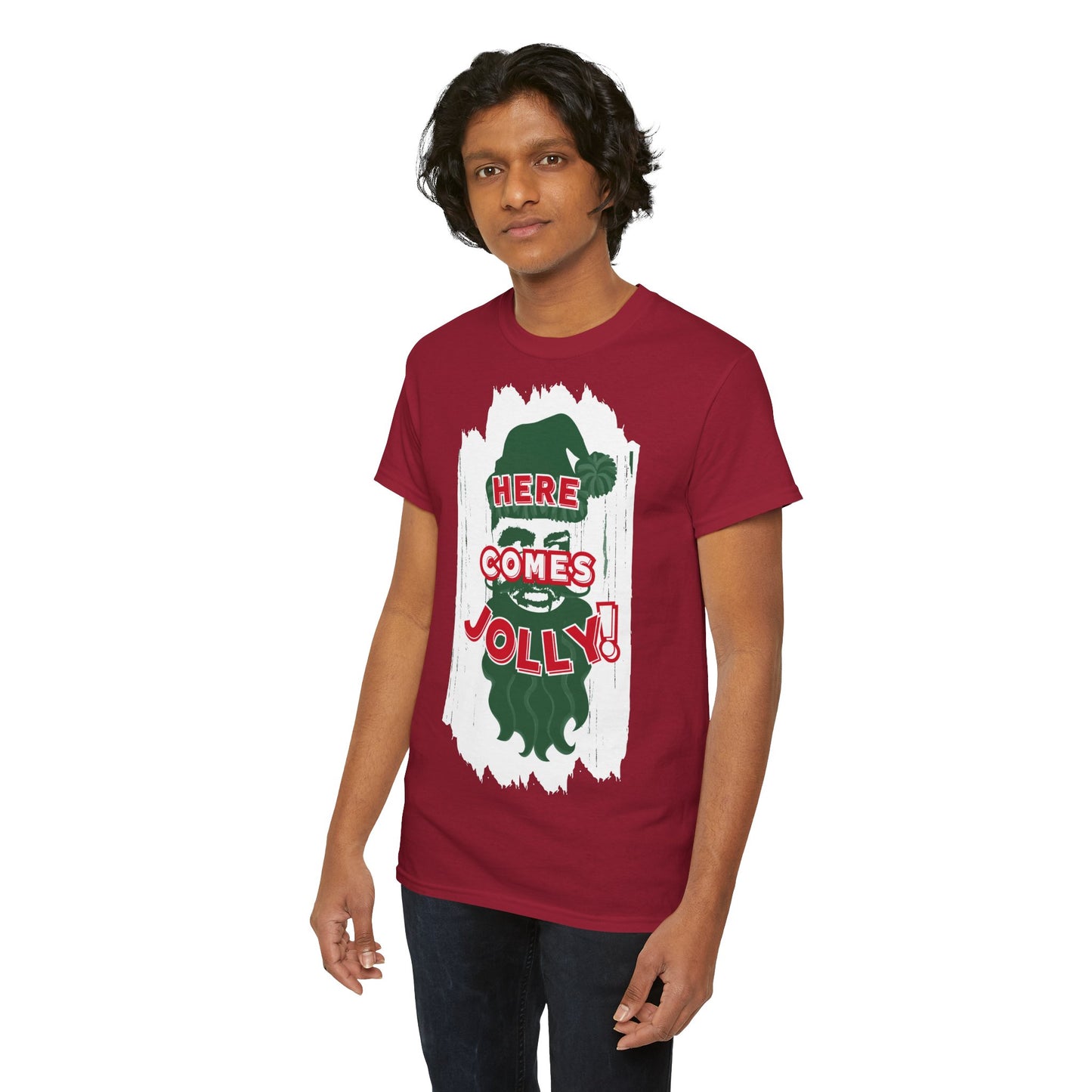 HERE COMES JOLLY!  Unisex Heavy Cotton Tee