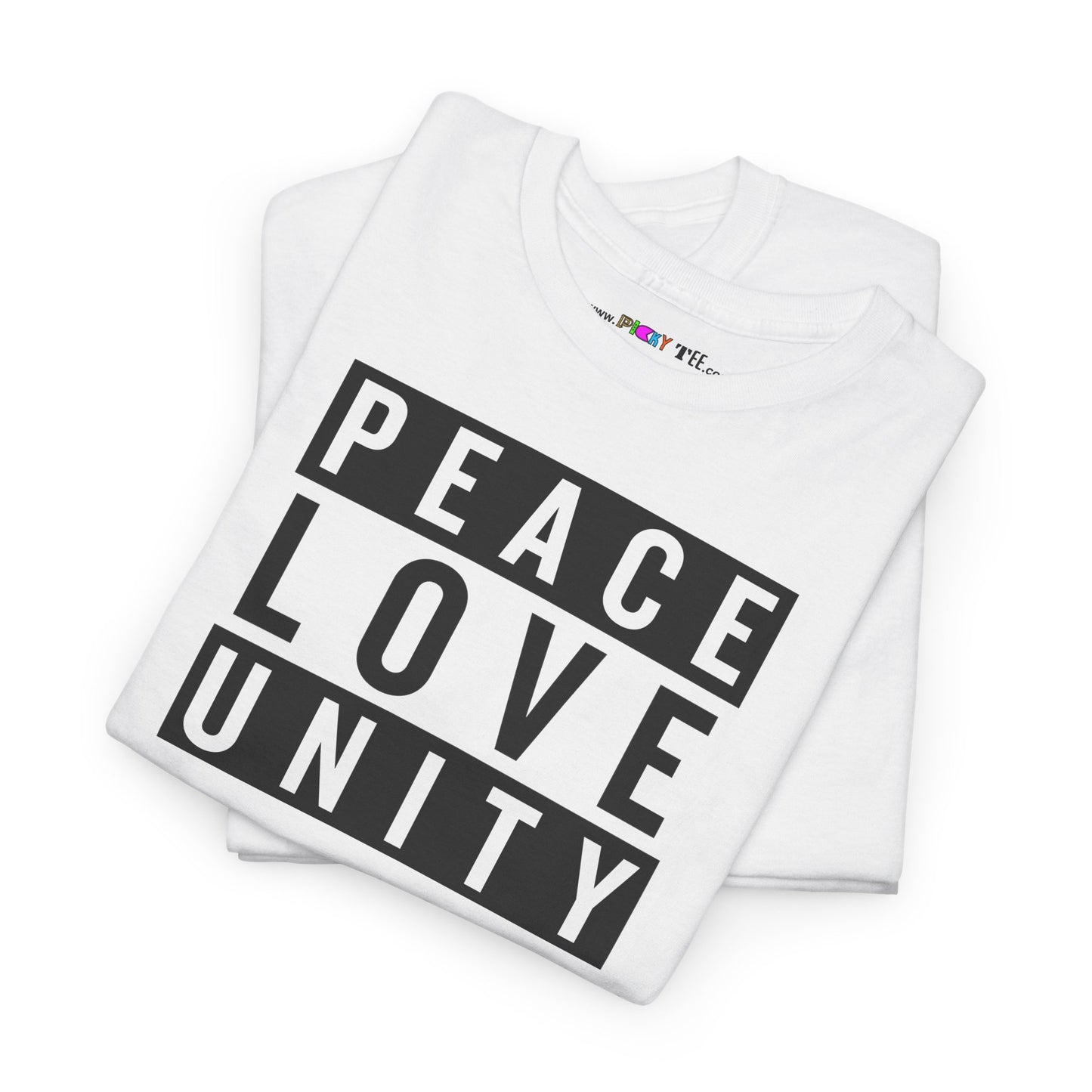 PEACELOVEUNITY Unisex Heavy Cotton Tee