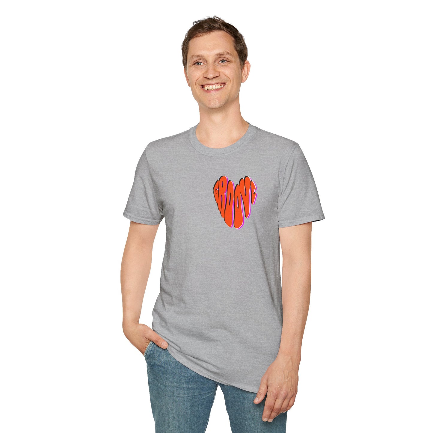 GROOVE is in THE HEART Unisex Softstyle 100% Cotton T-Shirt