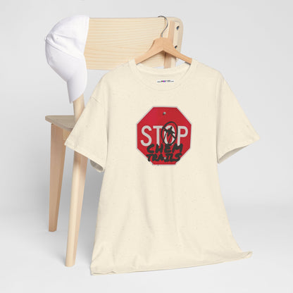 STOP chem trails Unisex Heavy Cotton Tee