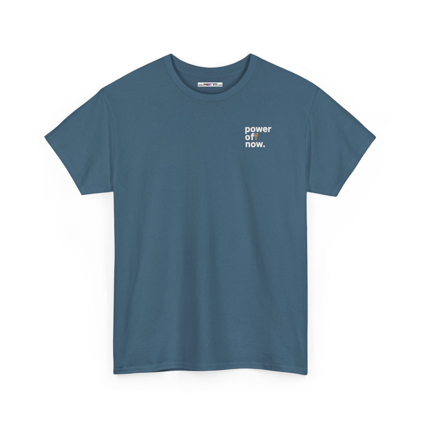 power off now Unisex Heavy Cotton Tee