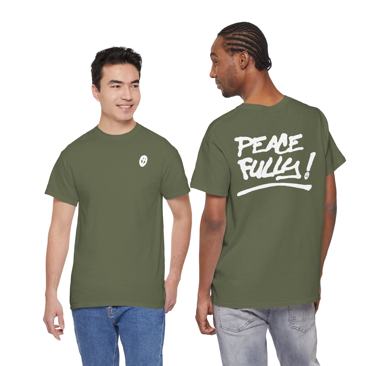 PEACEFULLY! Unisex Heavy Cotton Tee