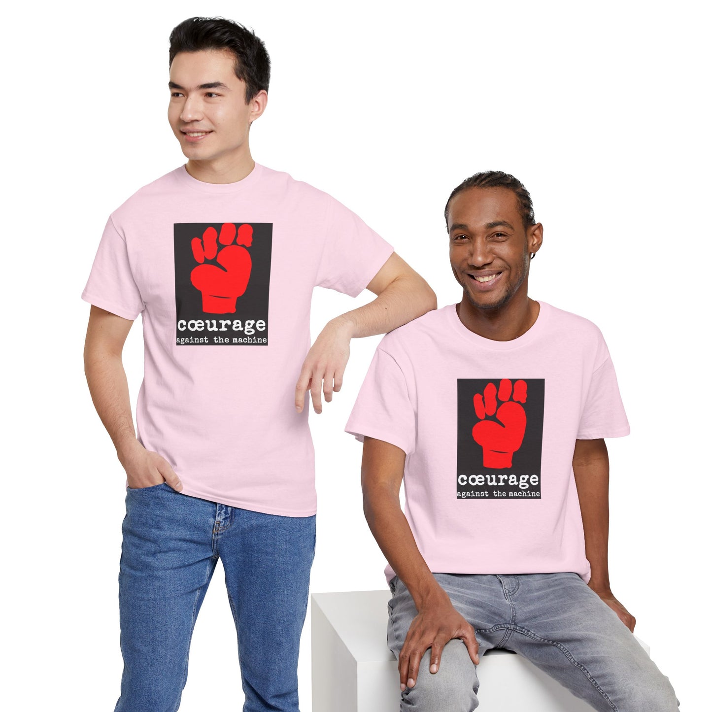 cœurage against the machine Unisex Heavy Cotton Tee