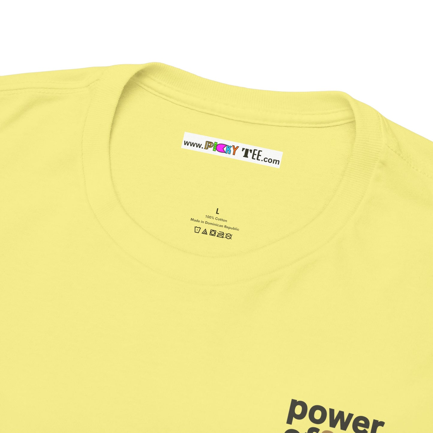 power off now Unisex Heavy Cotton Tee
