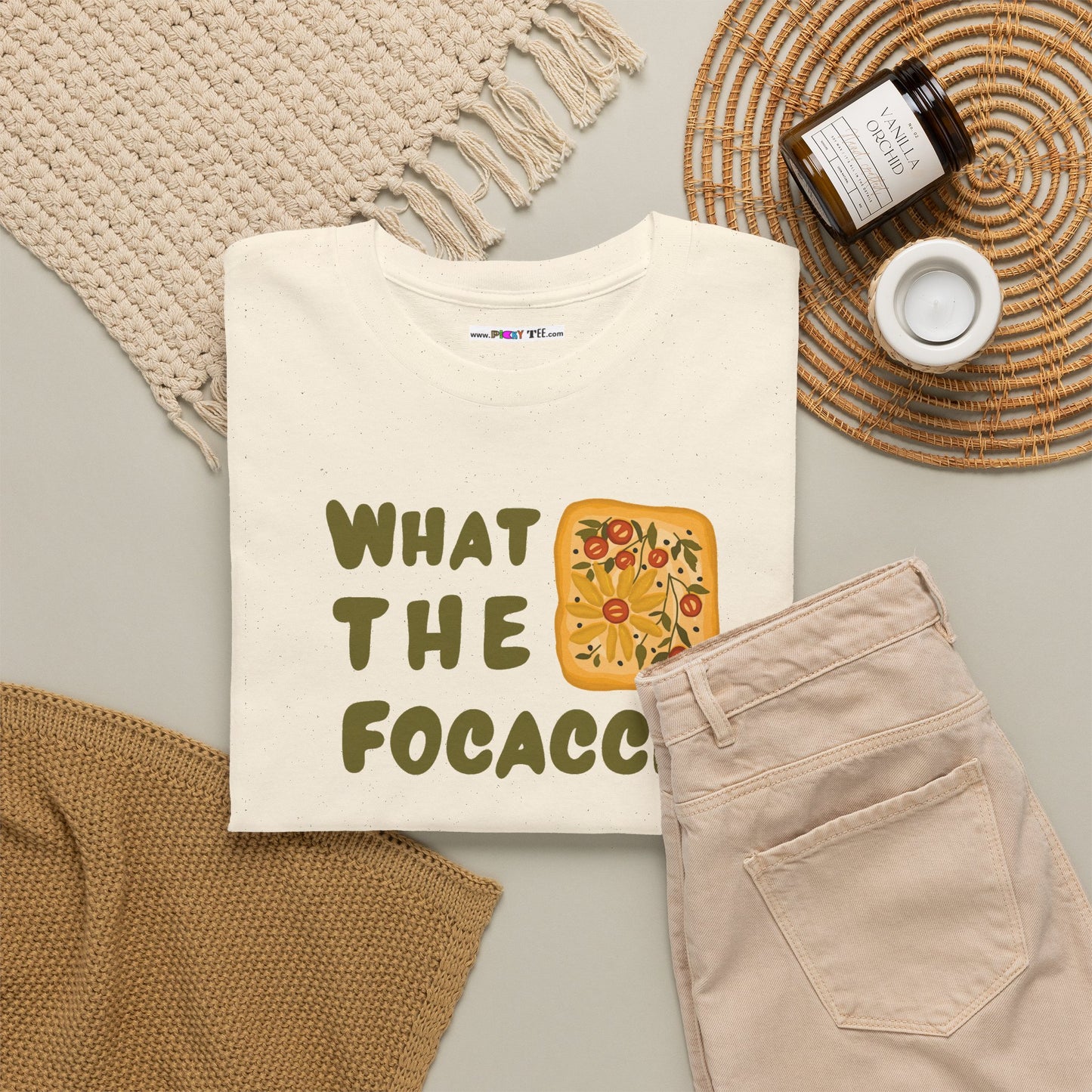 WHAT THE FOCACCIA Unisex Heavy Cotton Tee