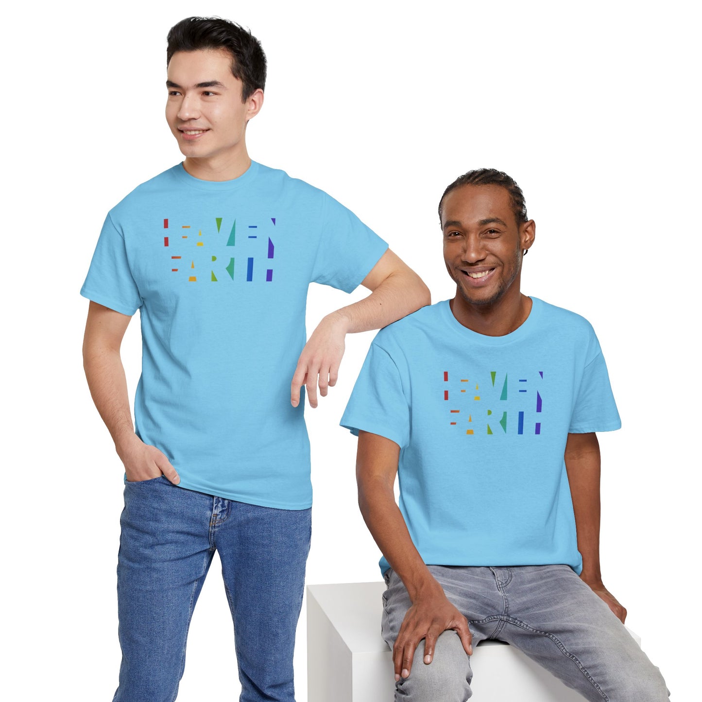 HEAVEN ON EARTH Unisex Heavy Cotton Tee — here now.
