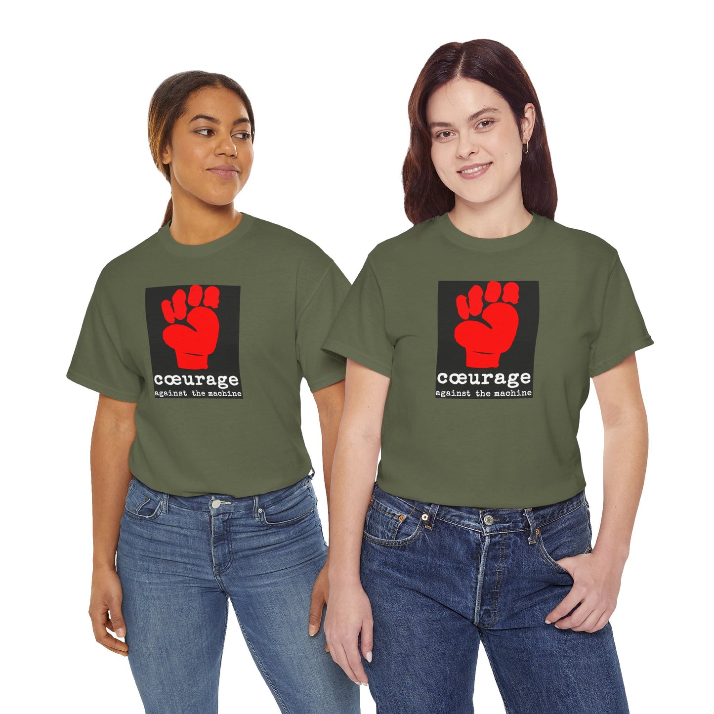 cœurage against the machine Unisex Heavy Cotton Tee