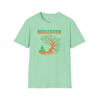 MEDITATION MEDICATION Unisex Softstyle 100% Cotton T-Shirt