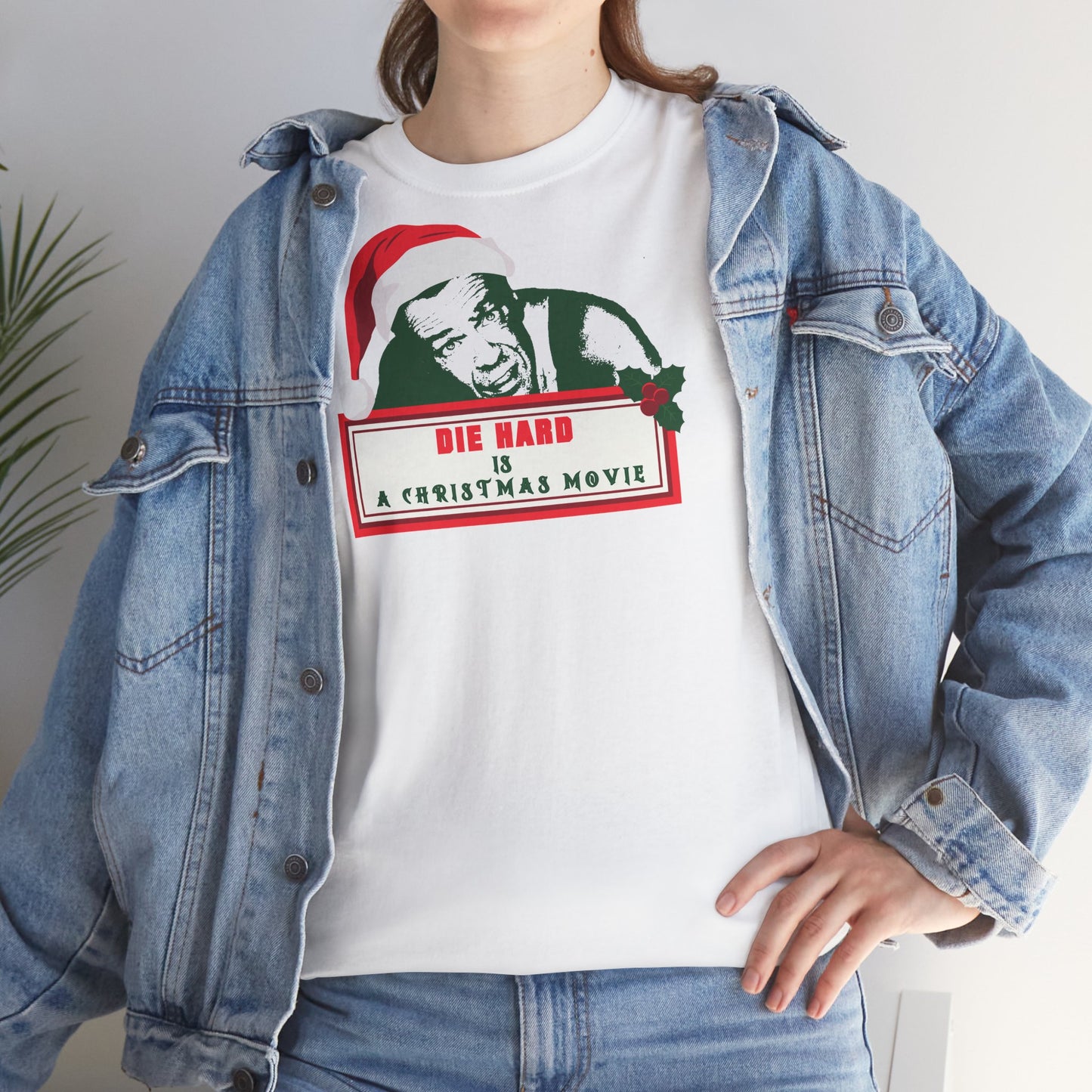 DIE HARD IS A CHRISTMAS MOVIE Unisex Heavy Cotton Tee