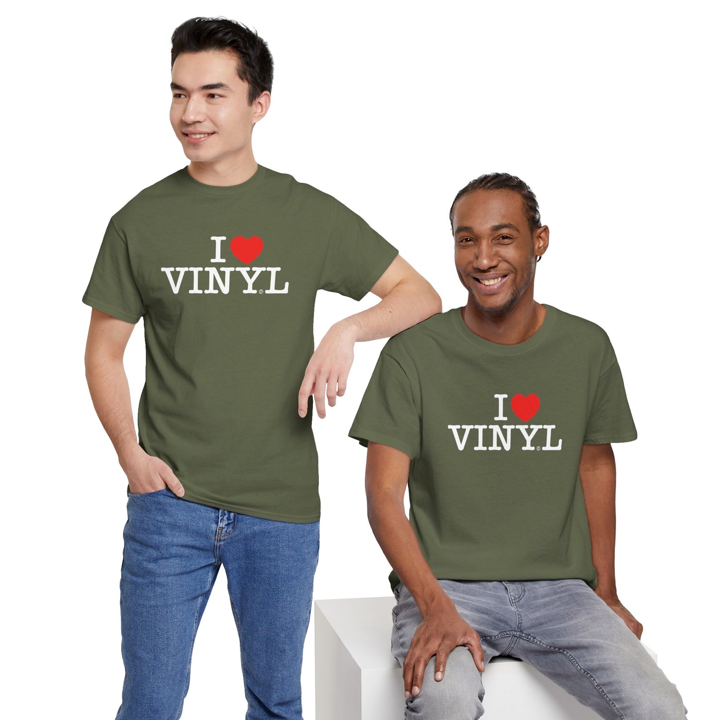 I ❤️ VINYL Unisex Heavy Cotton Tee