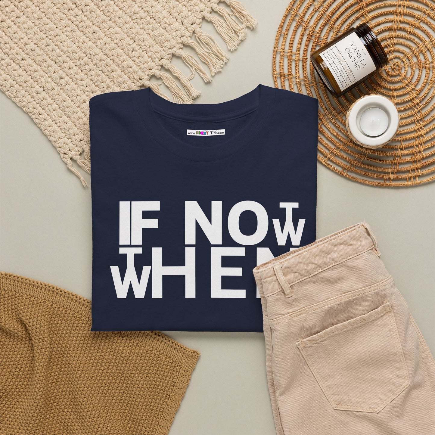 IF NOT NOW THEN WHEN Unisex Heavy Cotton Tee