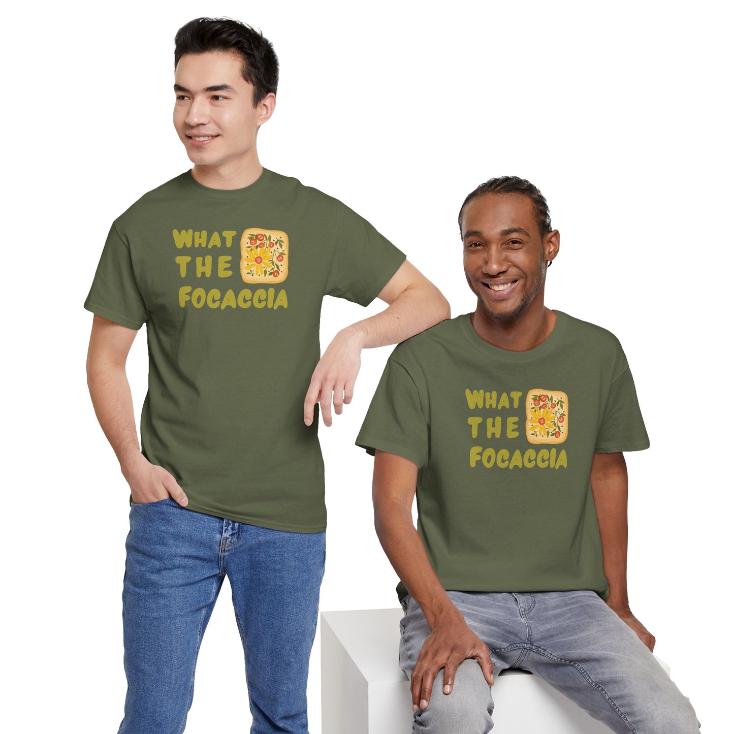 WHAT THE FOCACCIA Unisex Heavy Cotton Tee