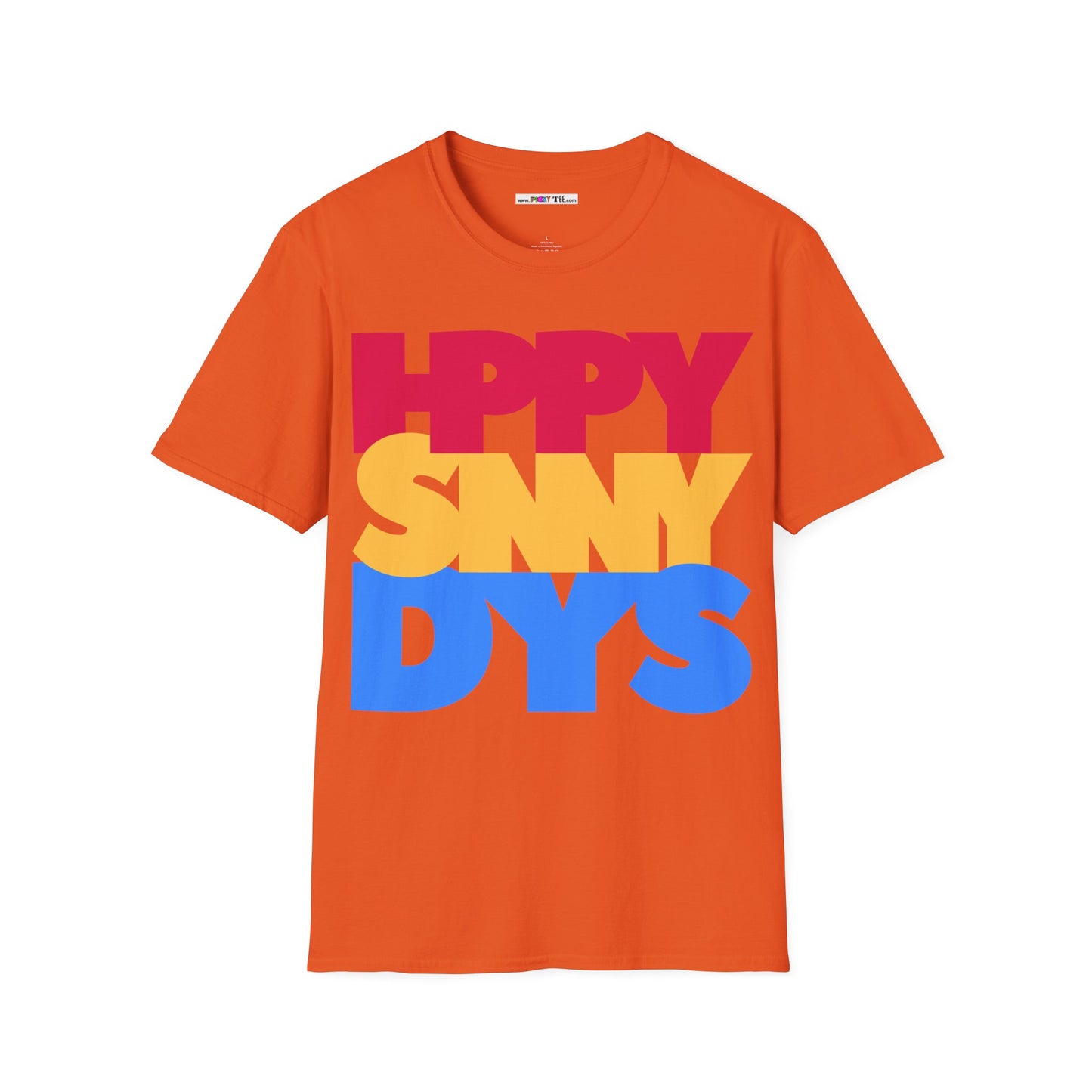 HPPY SNNY DYS Unisex Softstyle 100% Cotton T-Shirt