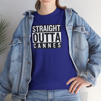 STRAIGHT OUTTA CANNES Unisex Heavy Cotton Tee