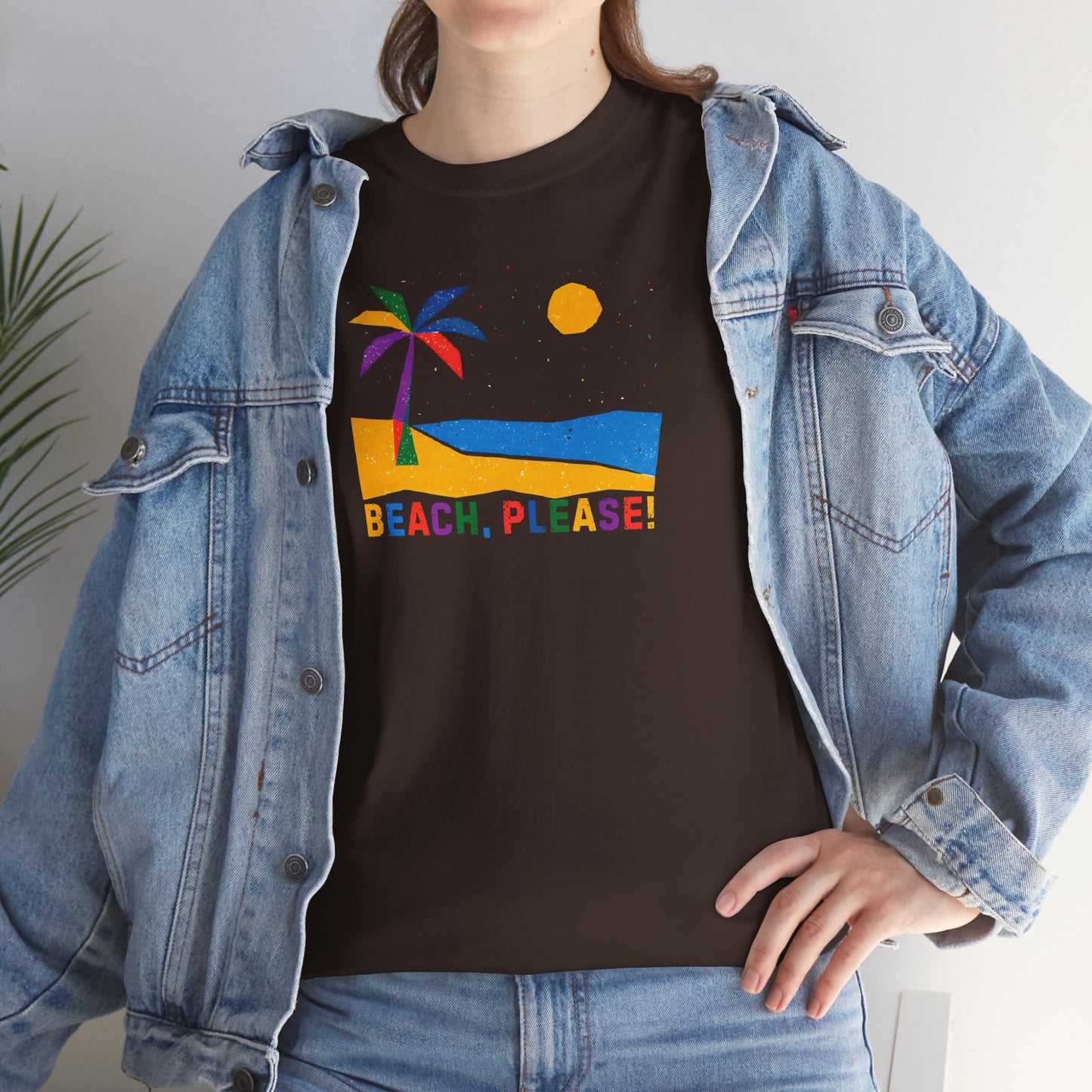 BEACH, PLEASE! Unisex Heavy Cotton Tee