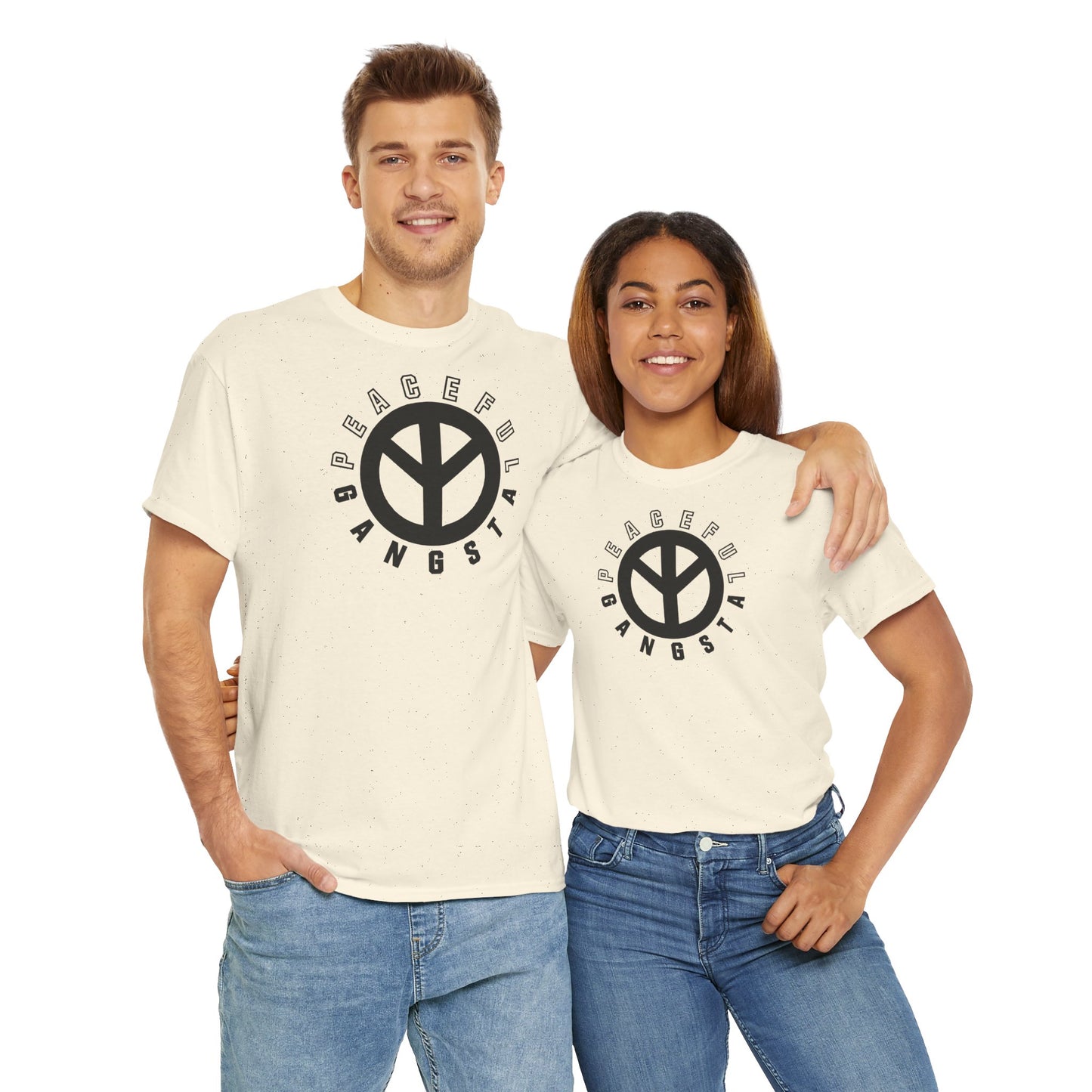 PEACEFUL GANGSTA Unisex Heavy Cotton Tee