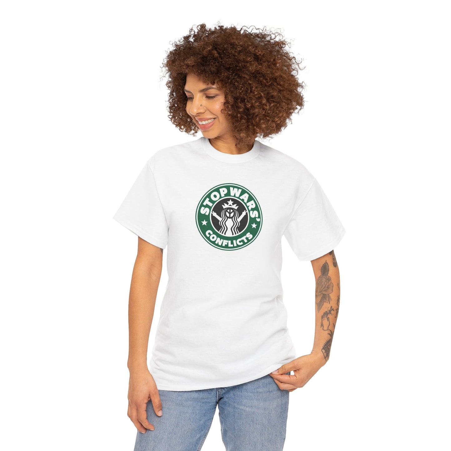 STOP WARS' CONFLICTS Unisex Heavy Cotton Tee
