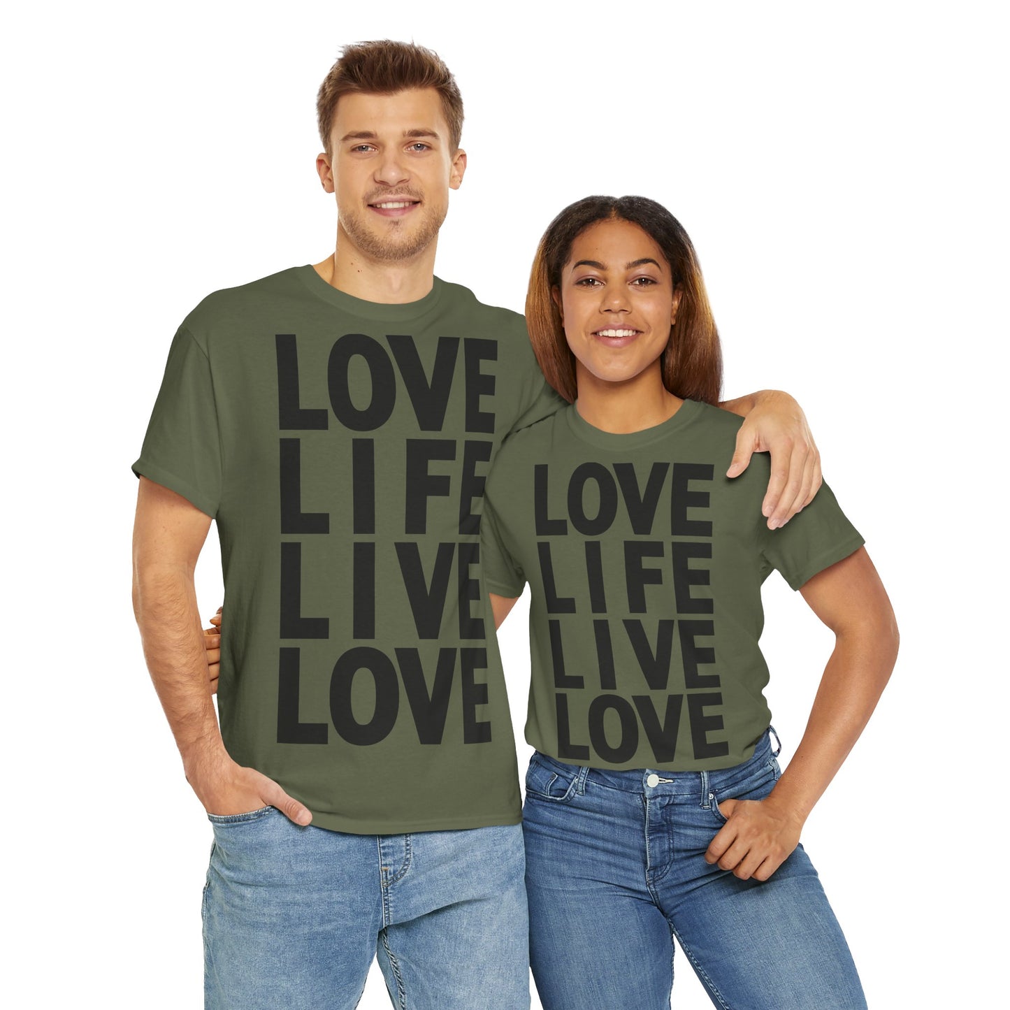 LOVE LIFE LIVE LOVE Unisex Heavy Cotton Tee