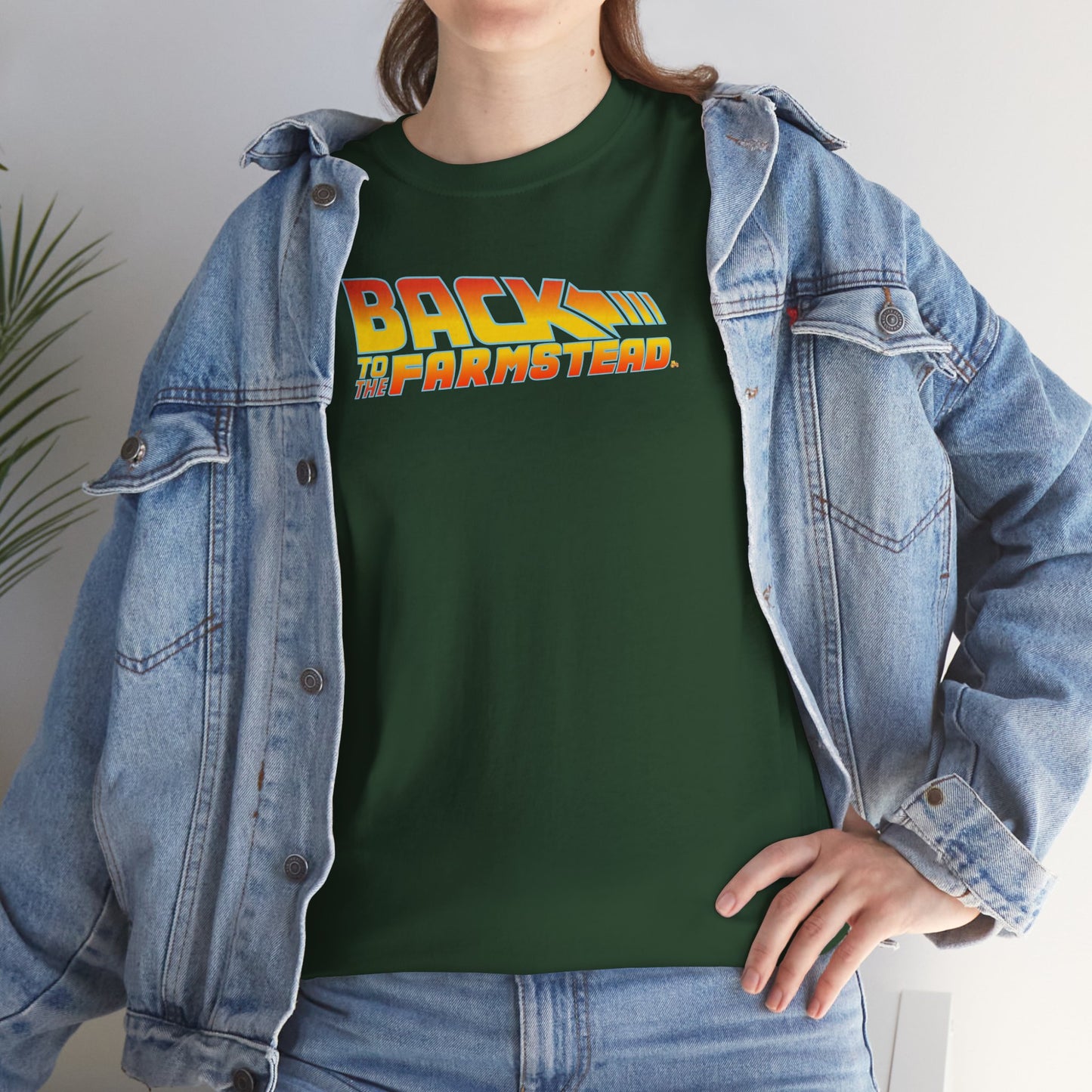 BACK TO THE FARMSTEAD Unisex Heavy Cotton Tee
