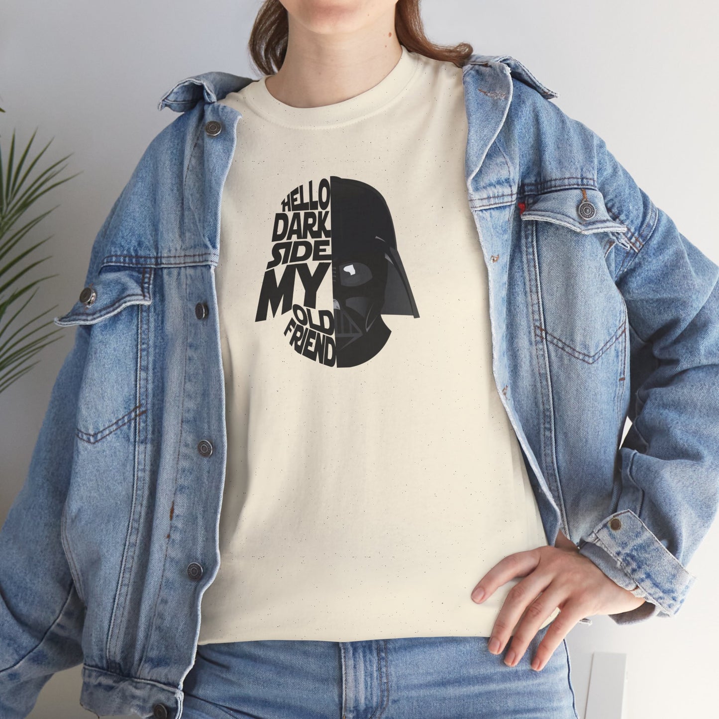 HELLO DARKSIDE MY OLD FRIEND Unisex Heavy Cotton Tee