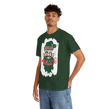 HERE COMES JOLLY!  Unisex Heavy Cotton Tee