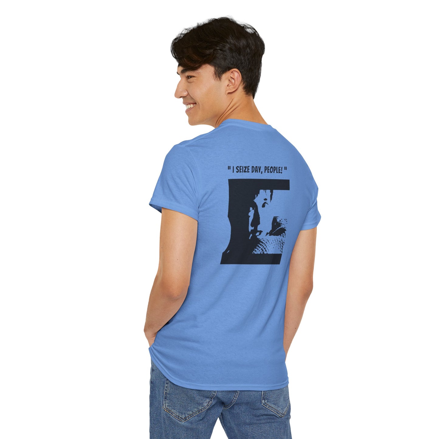 CARPE DIEM "I SEIZE DAY, PEOPLE" Unisex Heavy Cotton Tee