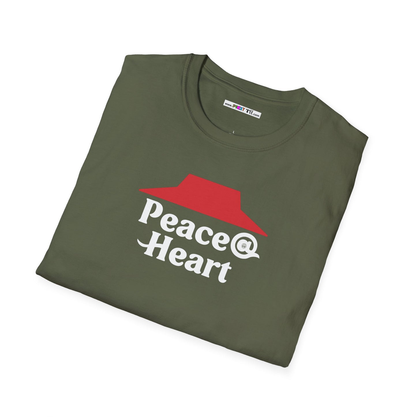 Peace @ Heart Unisex Softstyle 100% Cotton T-Shirt