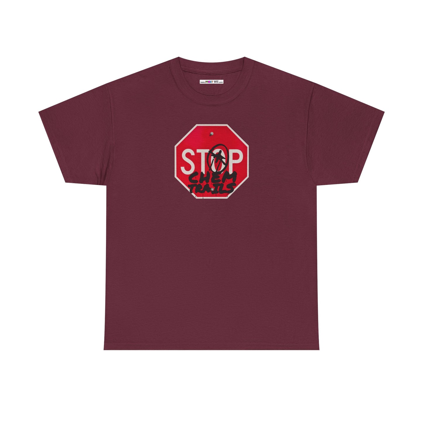 STOP chem trails Unisex Heavy Cotton Tee
