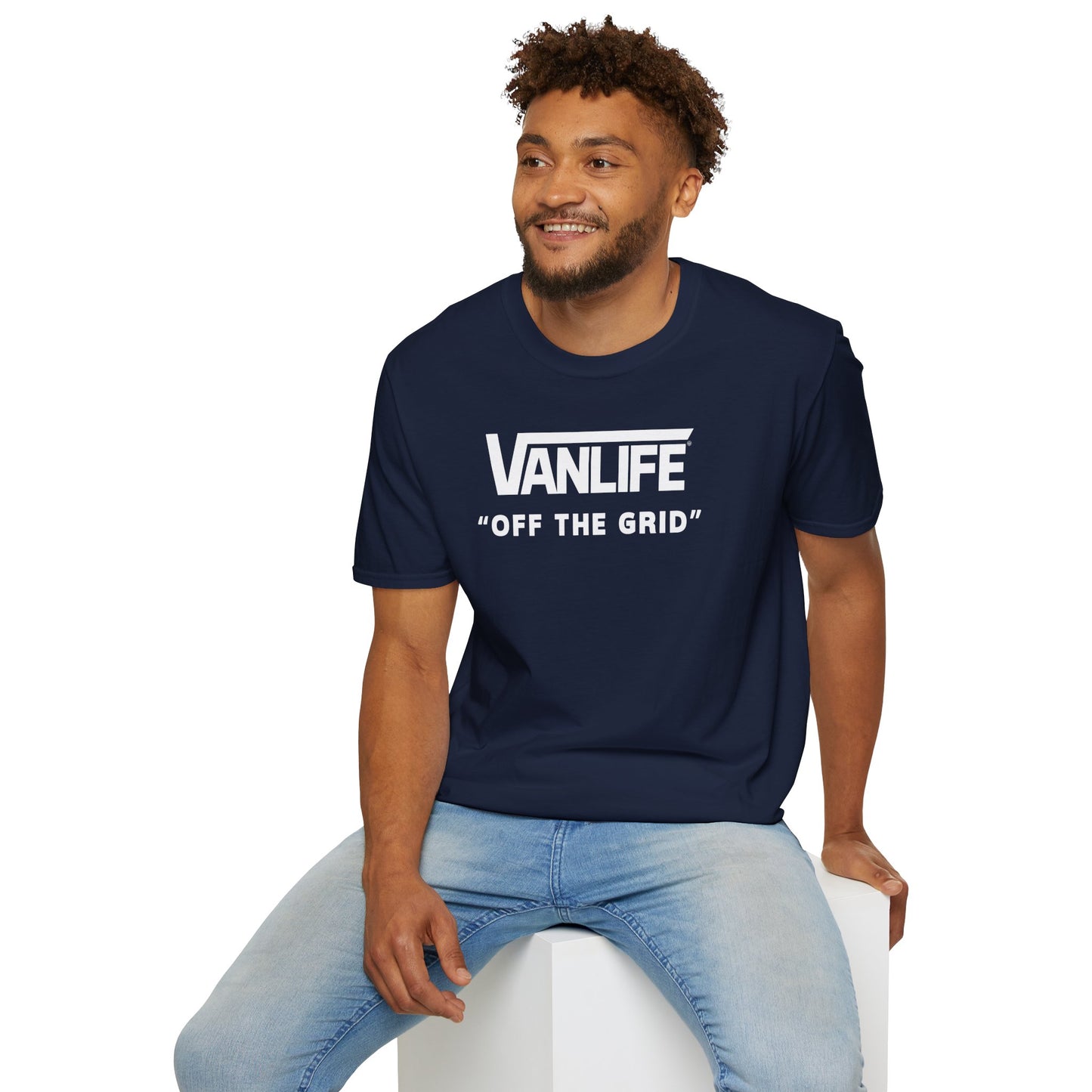 VANLIFE "OFF THE GRID". Unisex Softstyle 100% Cotton T-Shirt