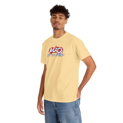 PEACE IS THE WORD Unisex Heavy Cotton Tee