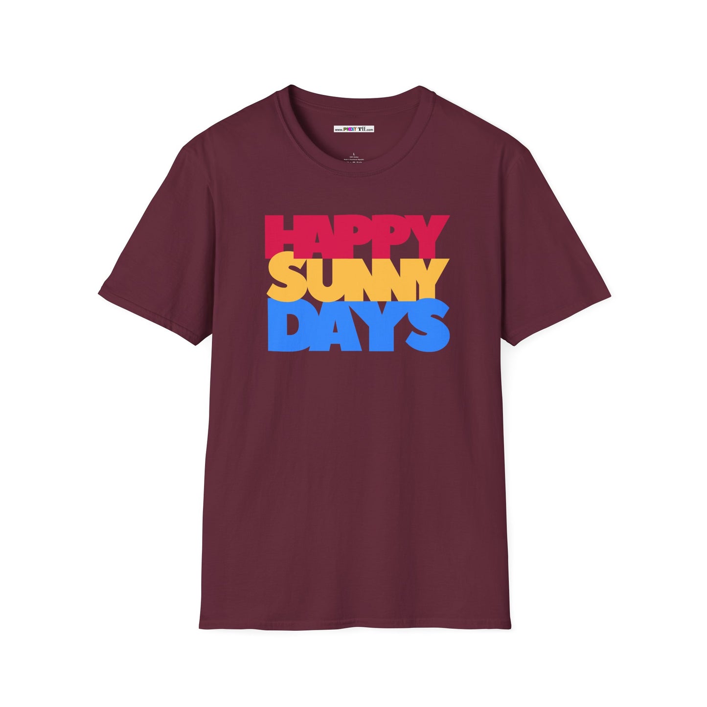 HAPPY SUNNY DAYS Unisex Softstyle 100% Cotton T-Shirt