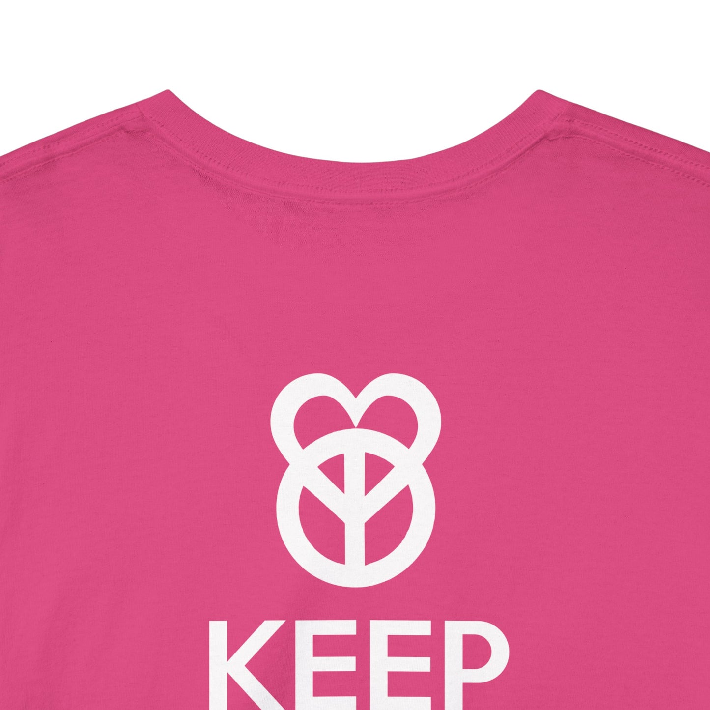 KEEP PEACE AND LOVE ON Unisex Heavy Cotton Tee