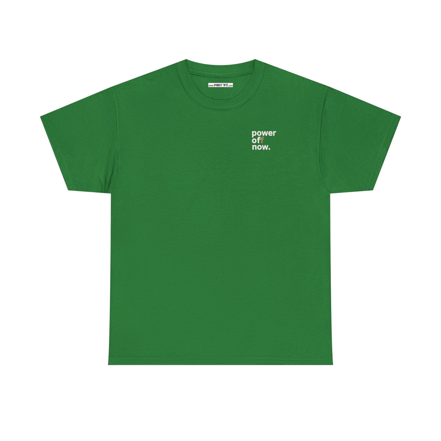 power off now Unisex Heavy Cotton Tee