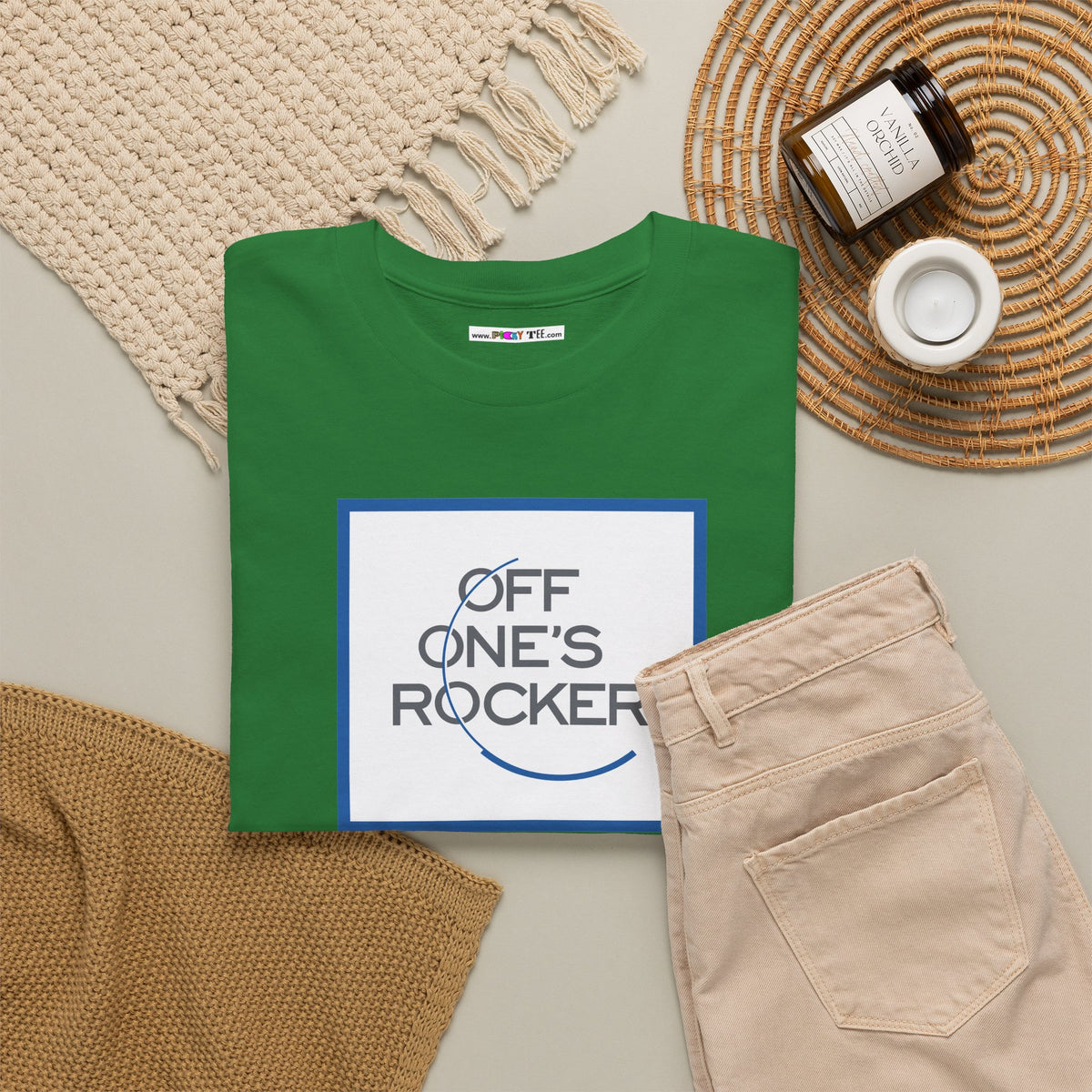 OFF ONE'S ROCKER Unisex Heavy Cotton Tee