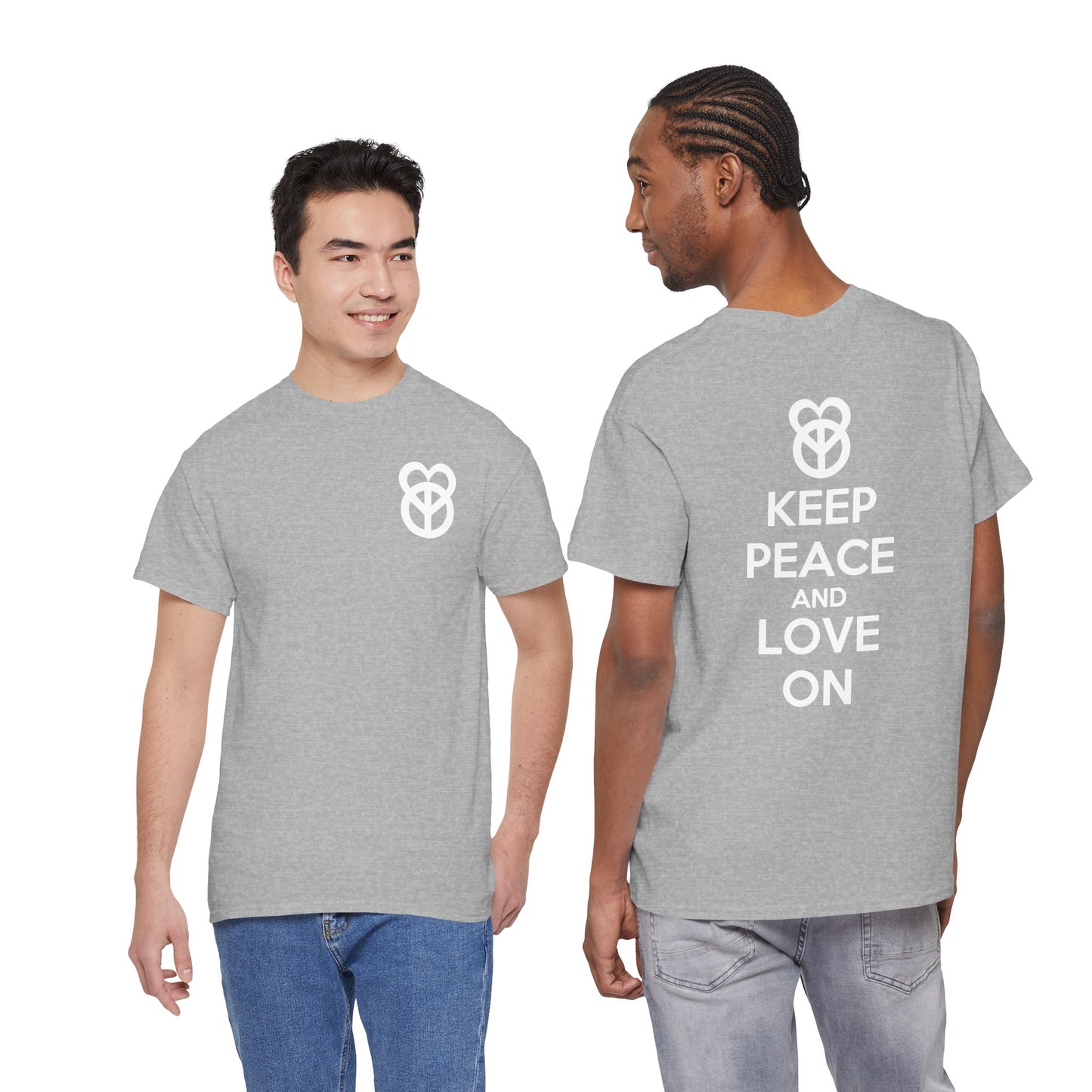 KEEP PEACE AND LOVE ON Unisex Heavy Cotton Tee