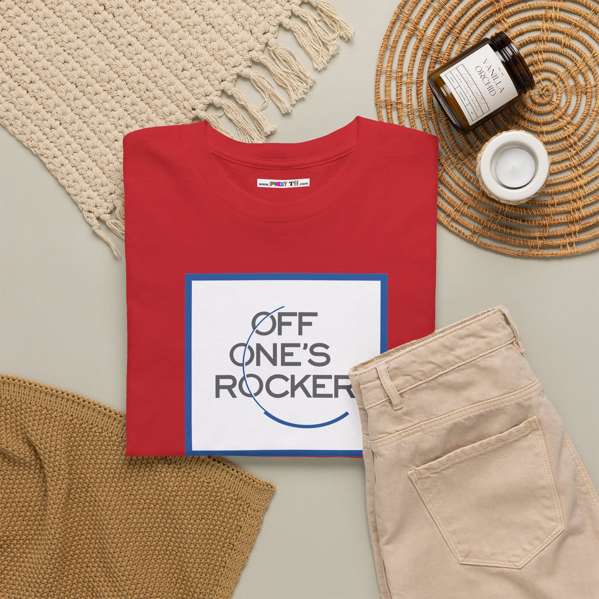 OFF ONE'S ROCKER Unisex Heavy Cotton Tee