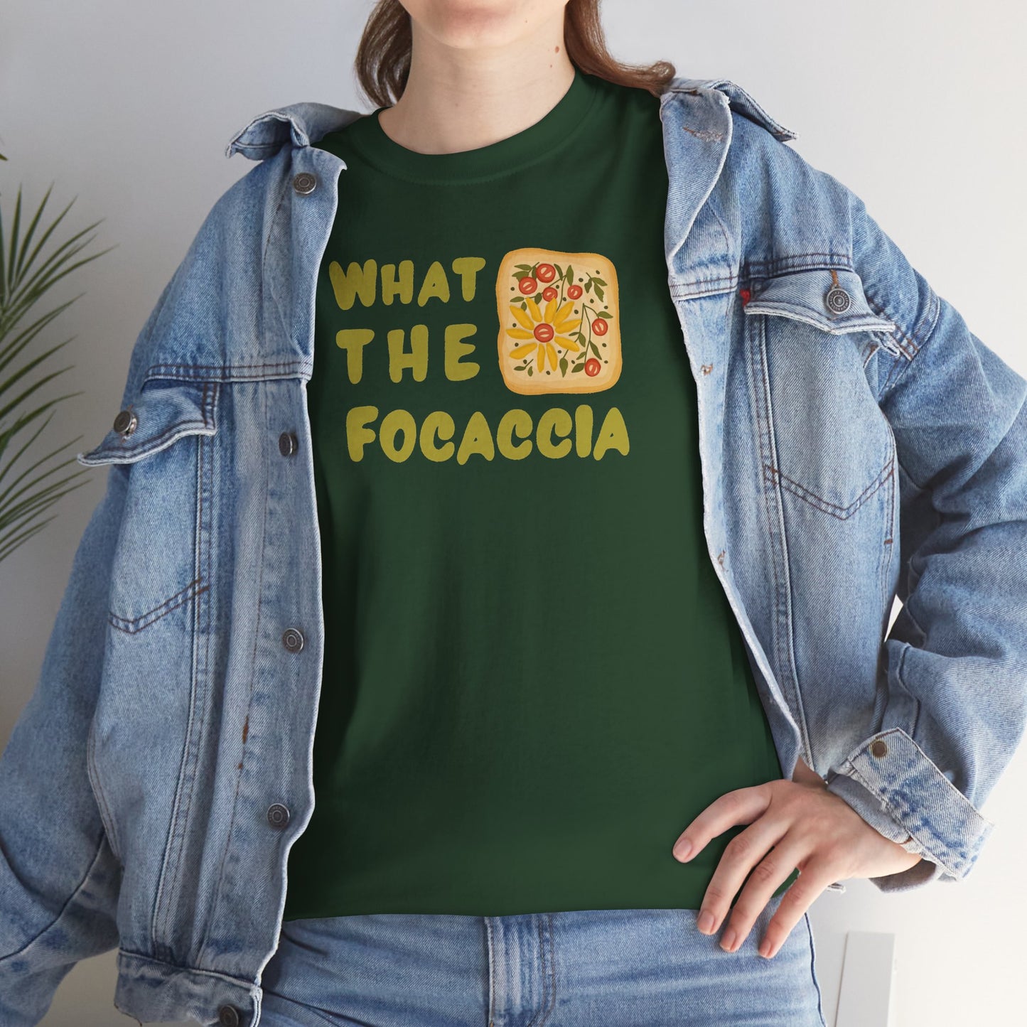 WHAT THE FOCACCIA Unisex Heavy Cotton Tee
