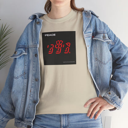 the PEACE ghost in the war-machine Unisex Heavy Cotton Tee