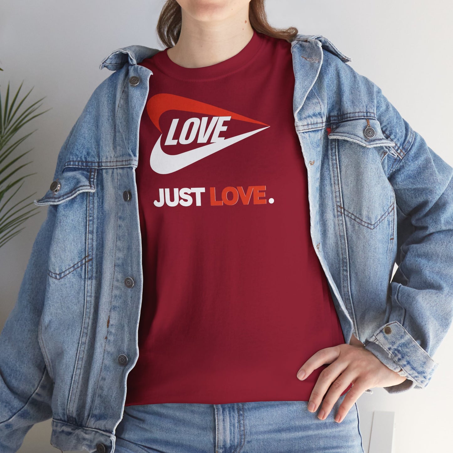 LOVE JUST LOVE. Unisex Heavy Cotton Tee