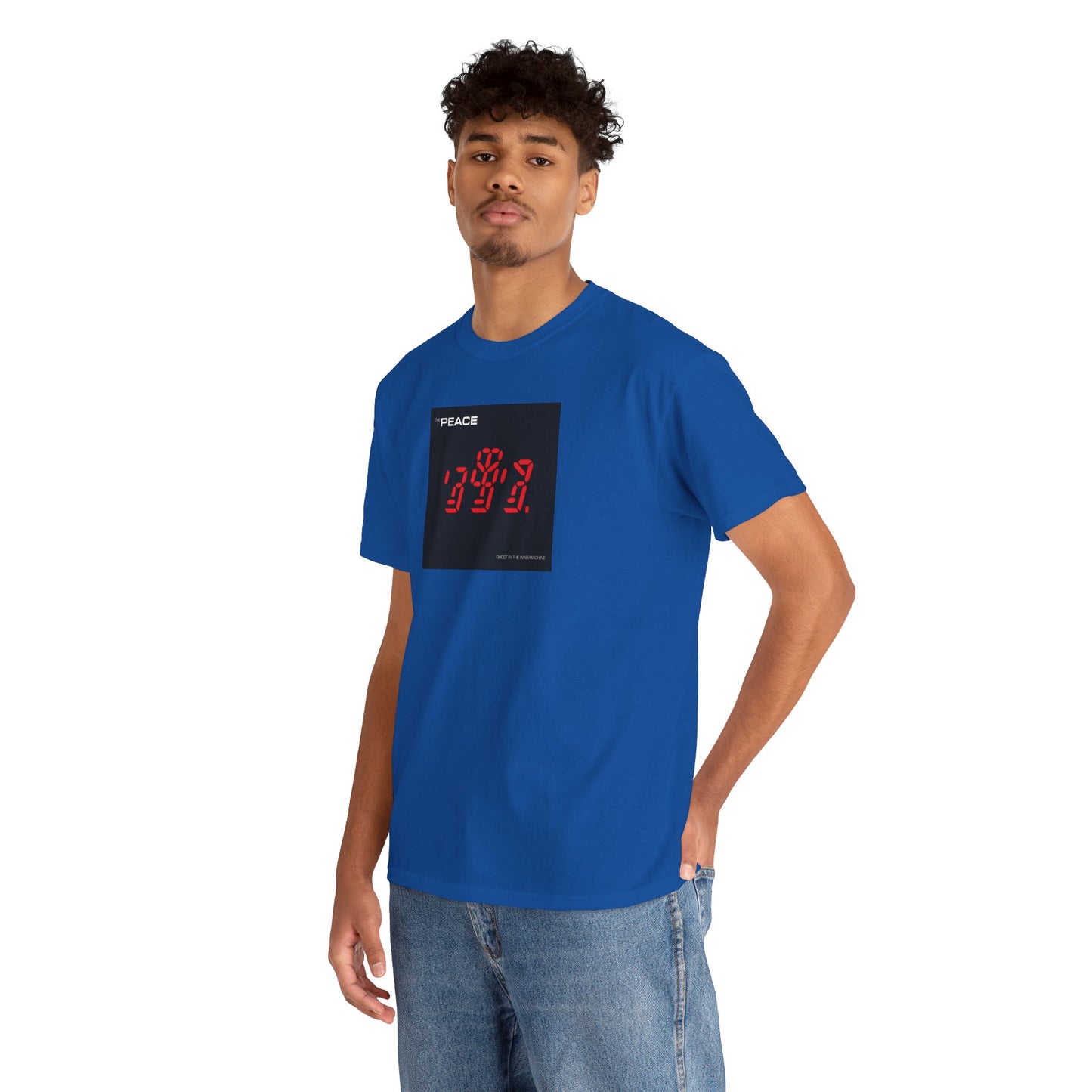 the PEACE ghost in the war-machine Unisex Heavy Cotton Tee