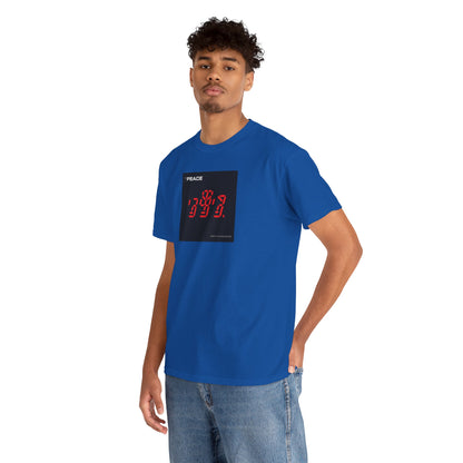 the PEACE ghost in the war-machine Unisex Heavy Cotton Tee