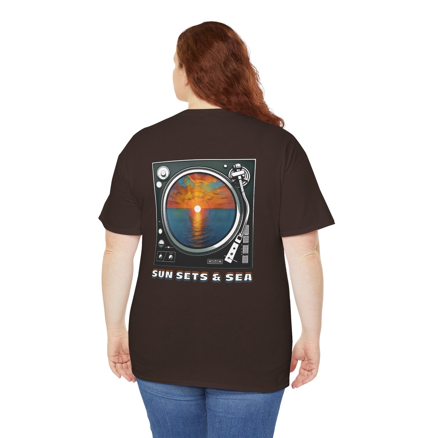 SUN SETS & SEA Unisex Heavy Cotton Tee