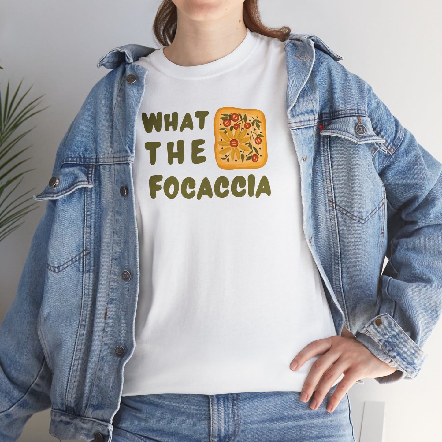 WHAT THE FOCACCIA Unisex Heavy Cotton Tee