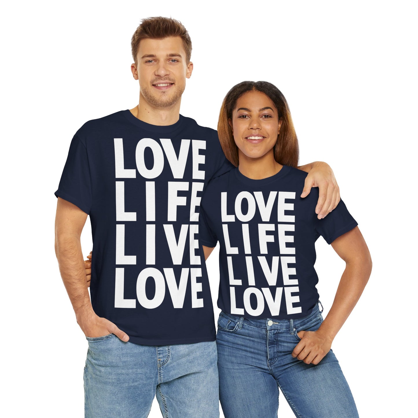 LOVE LIFE LIVE LOVE Unisex Heavy Cotton Tee
